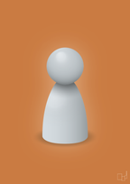 plakat: spillebrik i farven: light drizzle - rumba orange-Brætspil-A1two3
