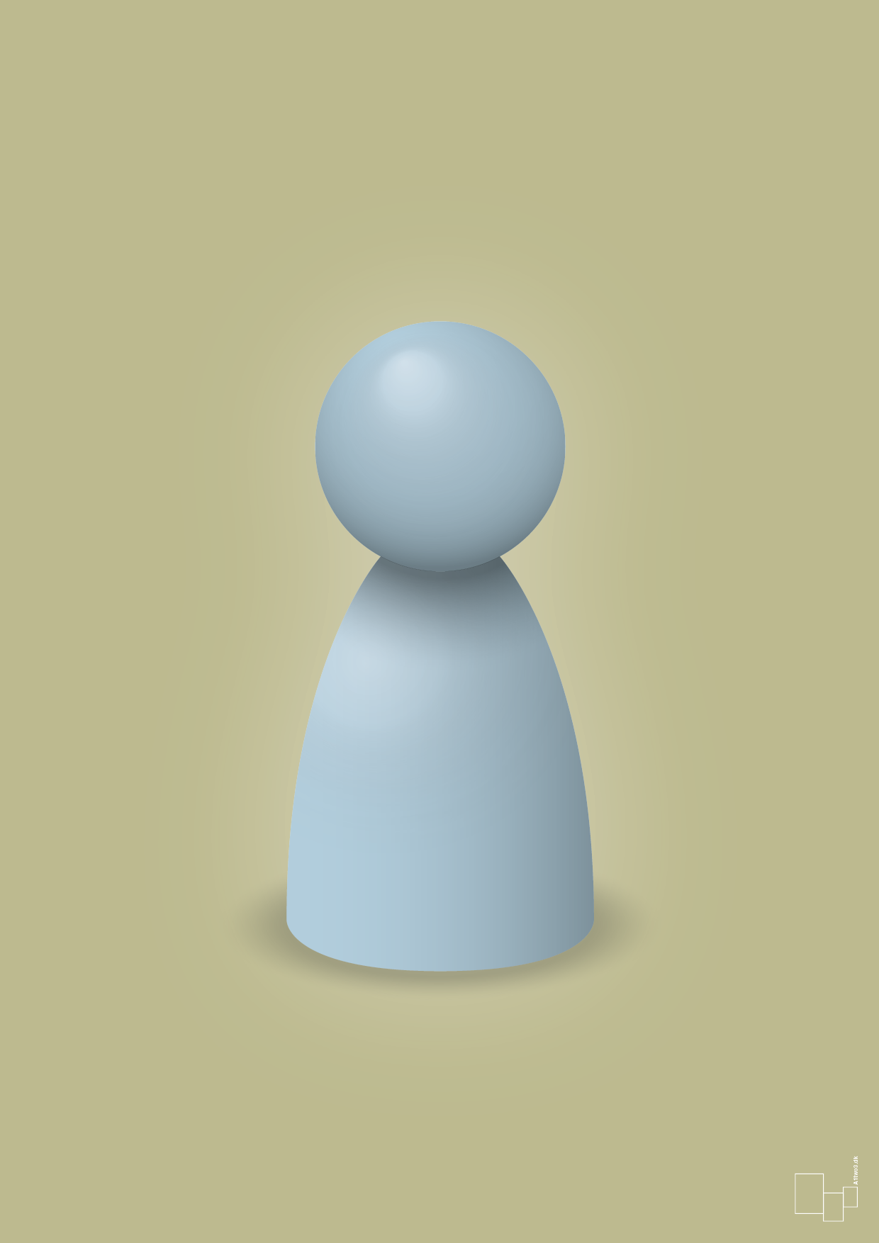 plakat: spillebrik i farven: heavenly blue - back to nature-Brætspil-A1two3
