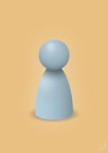 plakat: spillebrik i farven: heavenly blue - charismatic-Brætspil-A1two3