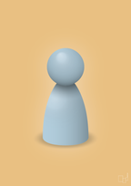 plakat: spillebrik i farven: heavenly blue - charismatic-Brætspil-A1two3