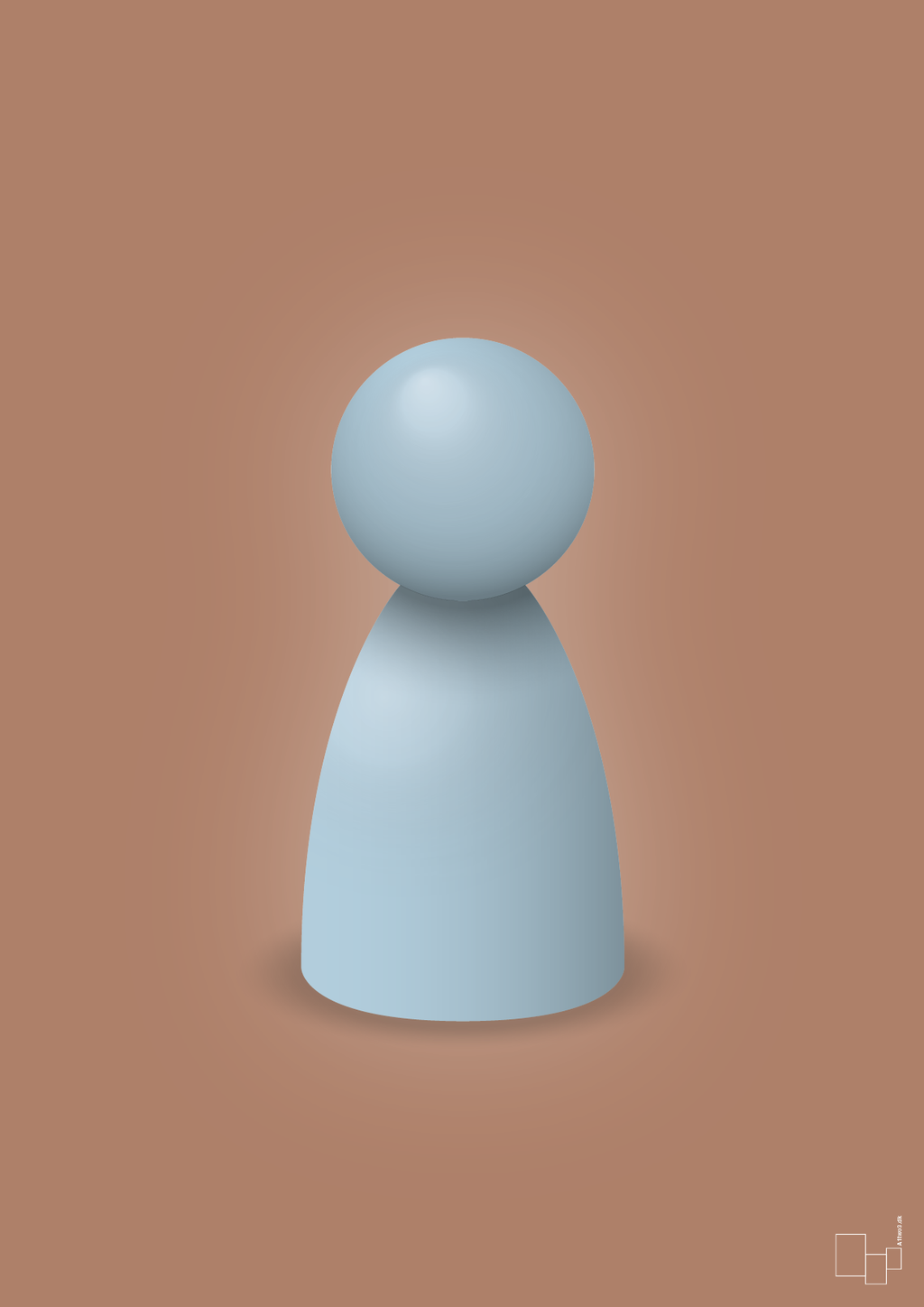 plakat: spillebrik i farven: heavenly blue - cider spice-Brætspil-A1two3
