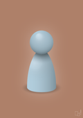 plakat: spillebrik i farven: heavenly blue - cider spice-Brætspil-A1two3