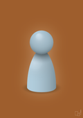 plakat: spillebrik i farven: heavenly blue - cognac-Brætspil-A1two3