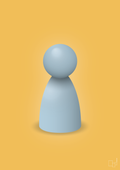 plakat: spillebrik i farven: heavenly blue - honeycomb-Brætspil-A1two3