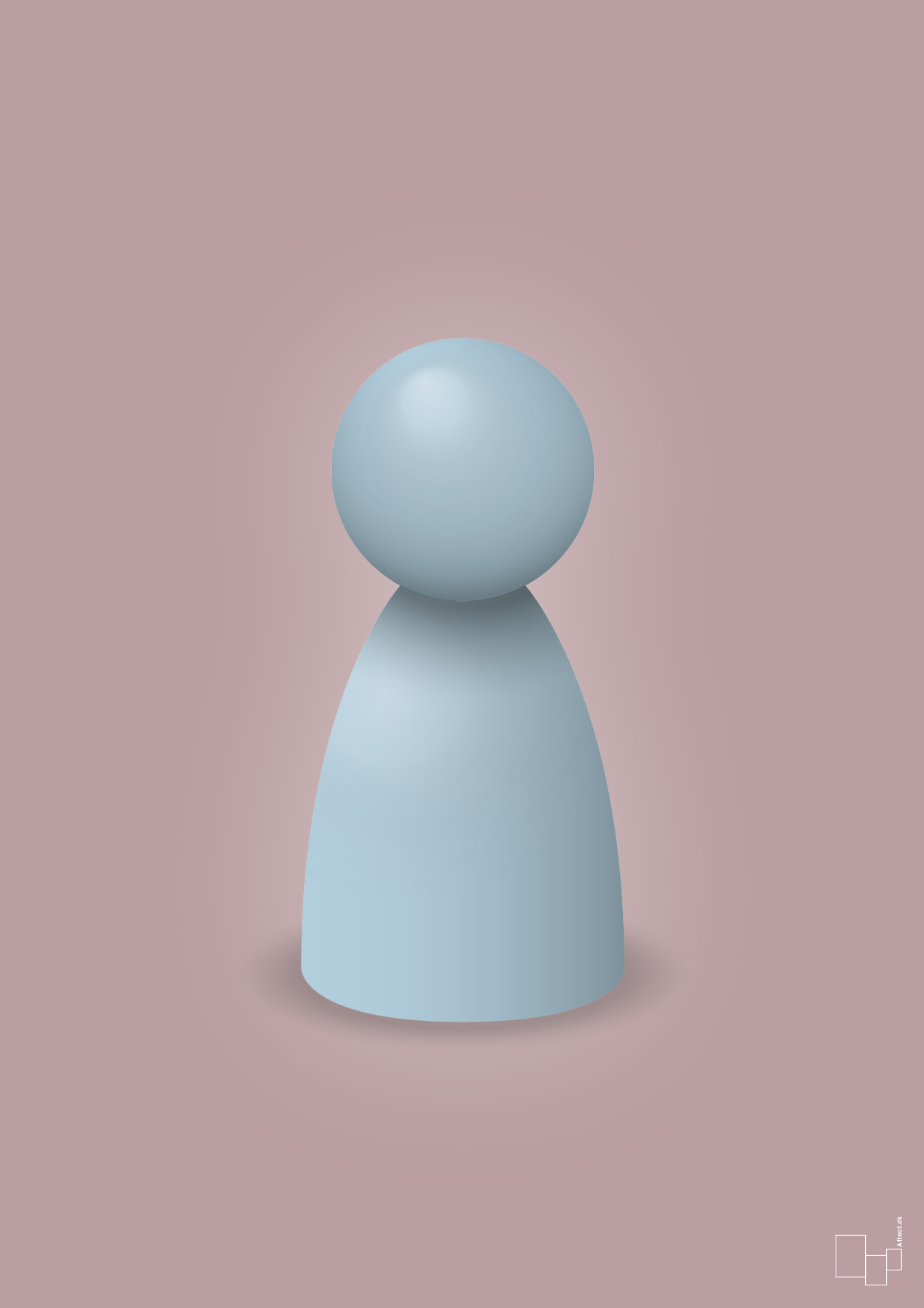 plakat: spillebrik i farven: heavenly blue - light rose-Brætspil-A1two3