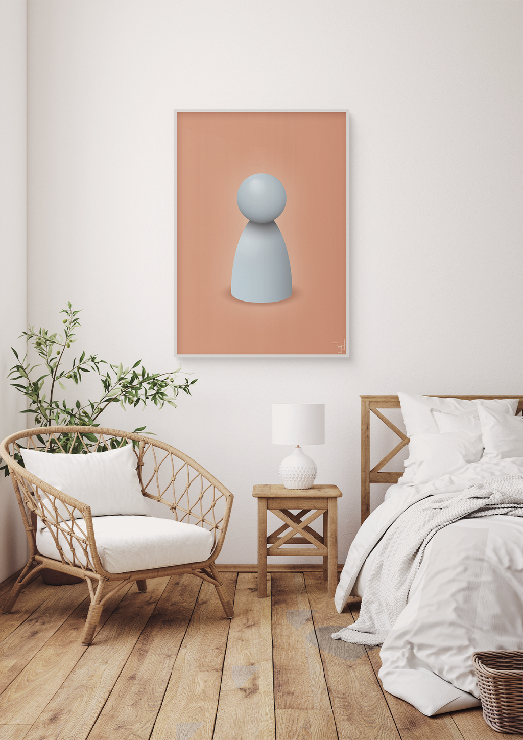 plakat: spillebrik i farven: heavenly blue - graphic charcoal-Brætspil-A1two3