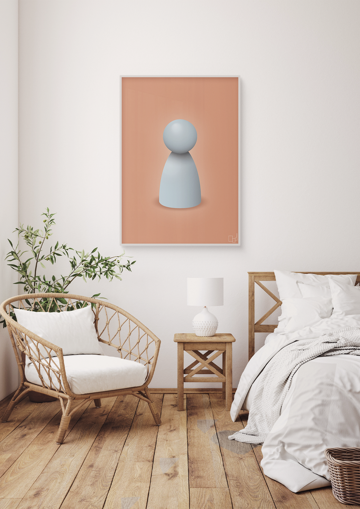 plakat: spillebrik i farven: heavenly blue - graphic charcoal-Brætspil-A1two3