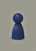 plakat: spillebrik i farven: lapis blue - battleship gray-Brætspil-A1two3
