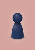 plakat: spillebrik i farven: lapis blue - bubble shell-Brætspil-A1two3