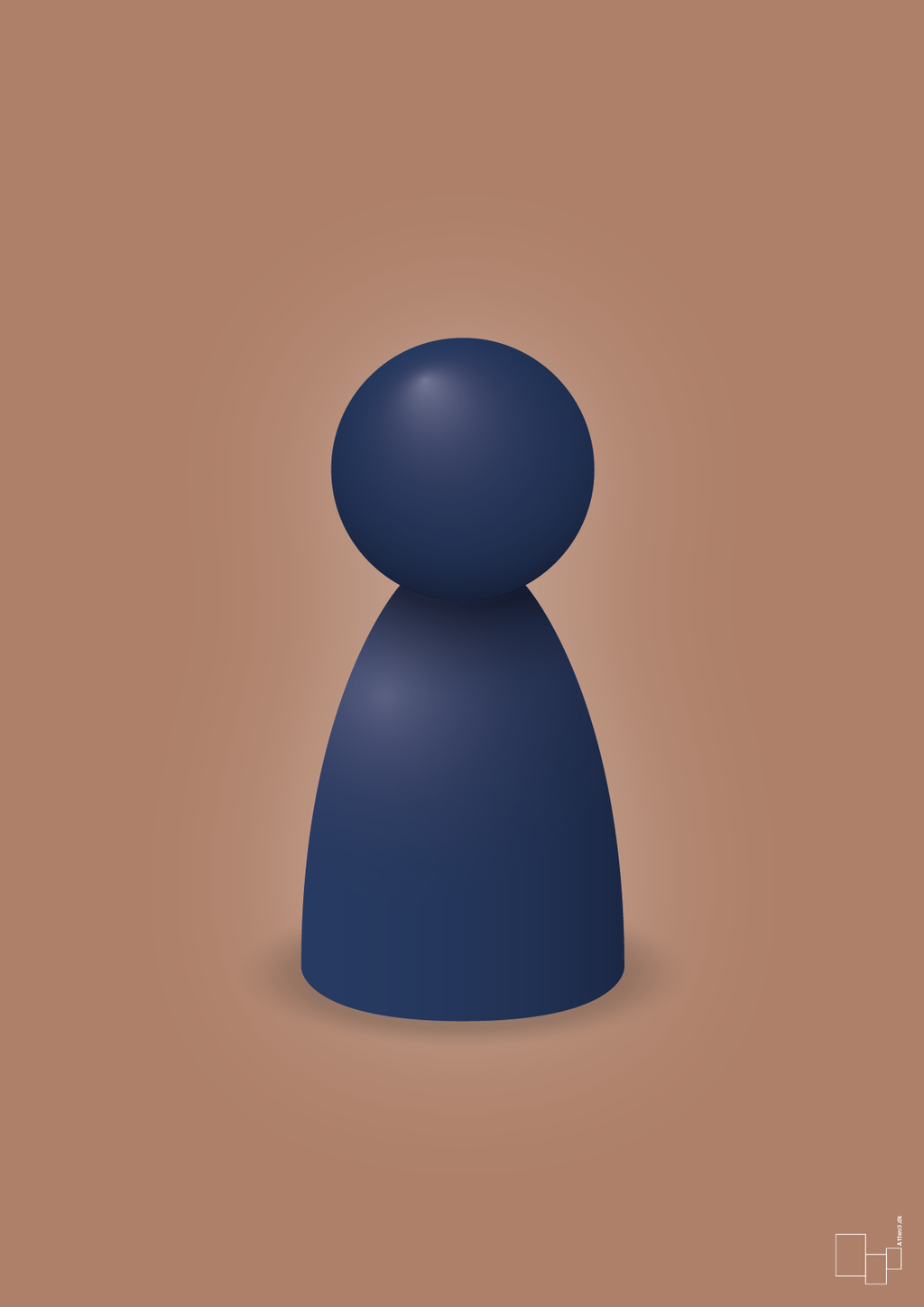 plakat: spillebrik i farven: lapis blue - cider spice-Brætspil-A1two3