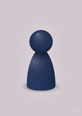 plakat: spillebrik i farven: lapis blue - dusty lilac-Brætspil-A1two3