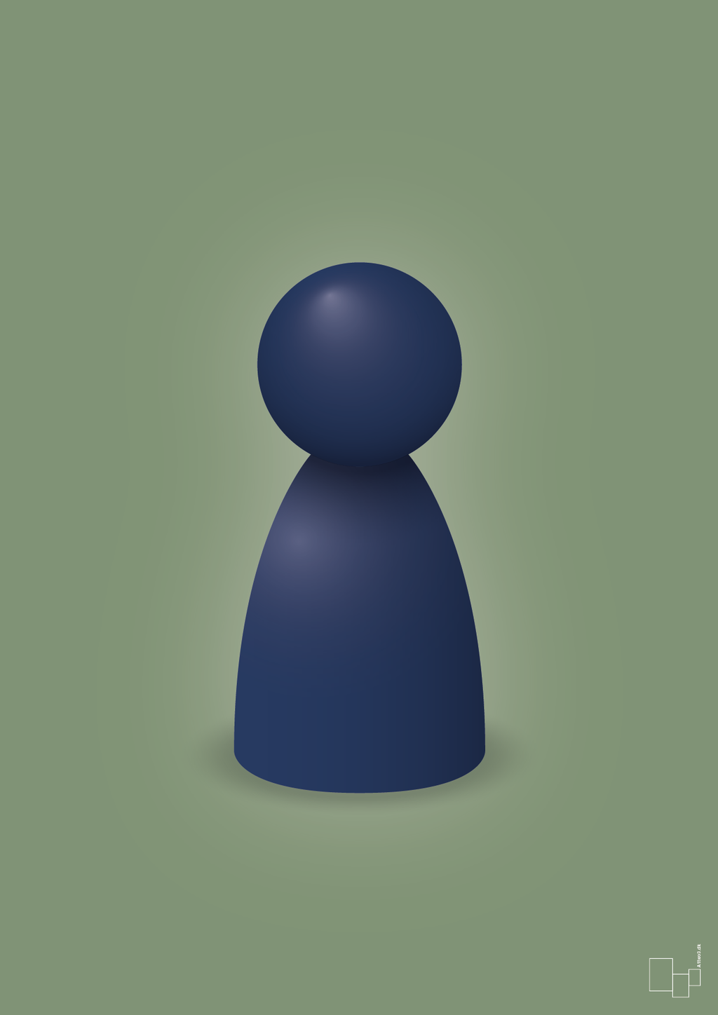 plakat: spillebrik i farven: lapis blue - jade-Brætspil-A1two3