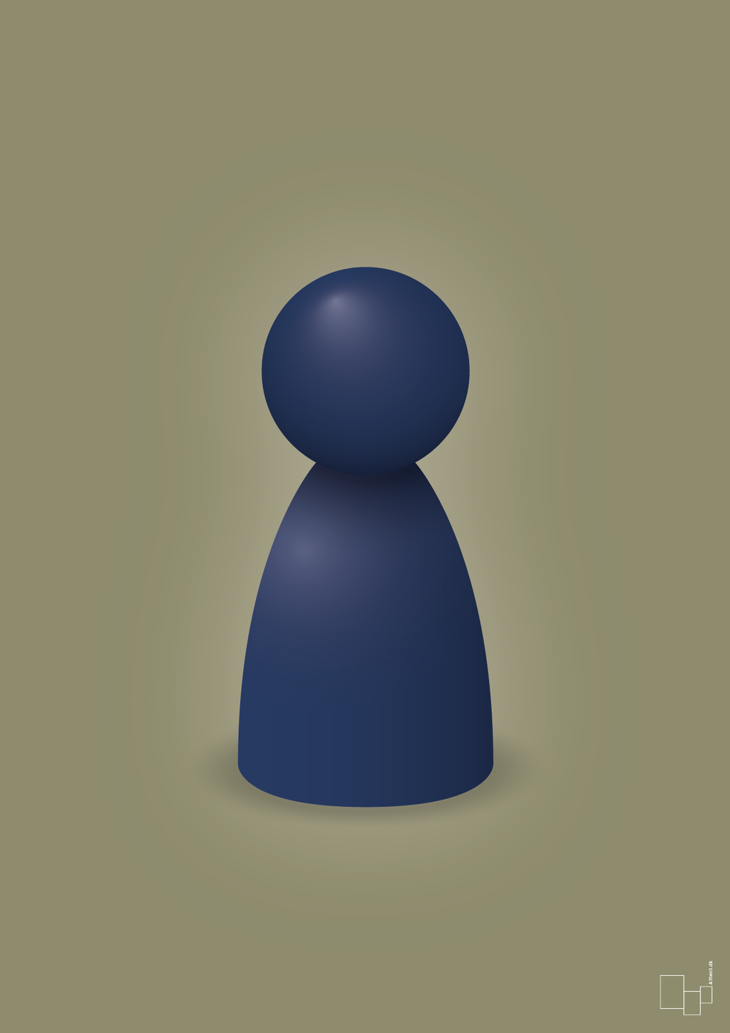 plakat: spillebrik i farven: lapis blue - misty forrest-Brætspil-A1two3