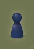 plakat: spillebrik i farven: lapis blue - secret meadow-Brætspil-A1two3