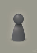 plakat: spillebrik i farven: graphic charcoal - battleship gray-Brætspil-A1two3