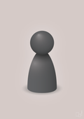 plakat: spillebrik i farven: graphic charcoal - broken beige-Brætspil-A1two3