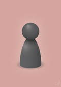 plakat: spillebrik i farven: graphic charcoal - bubble shell-Brætspil-A1two3
