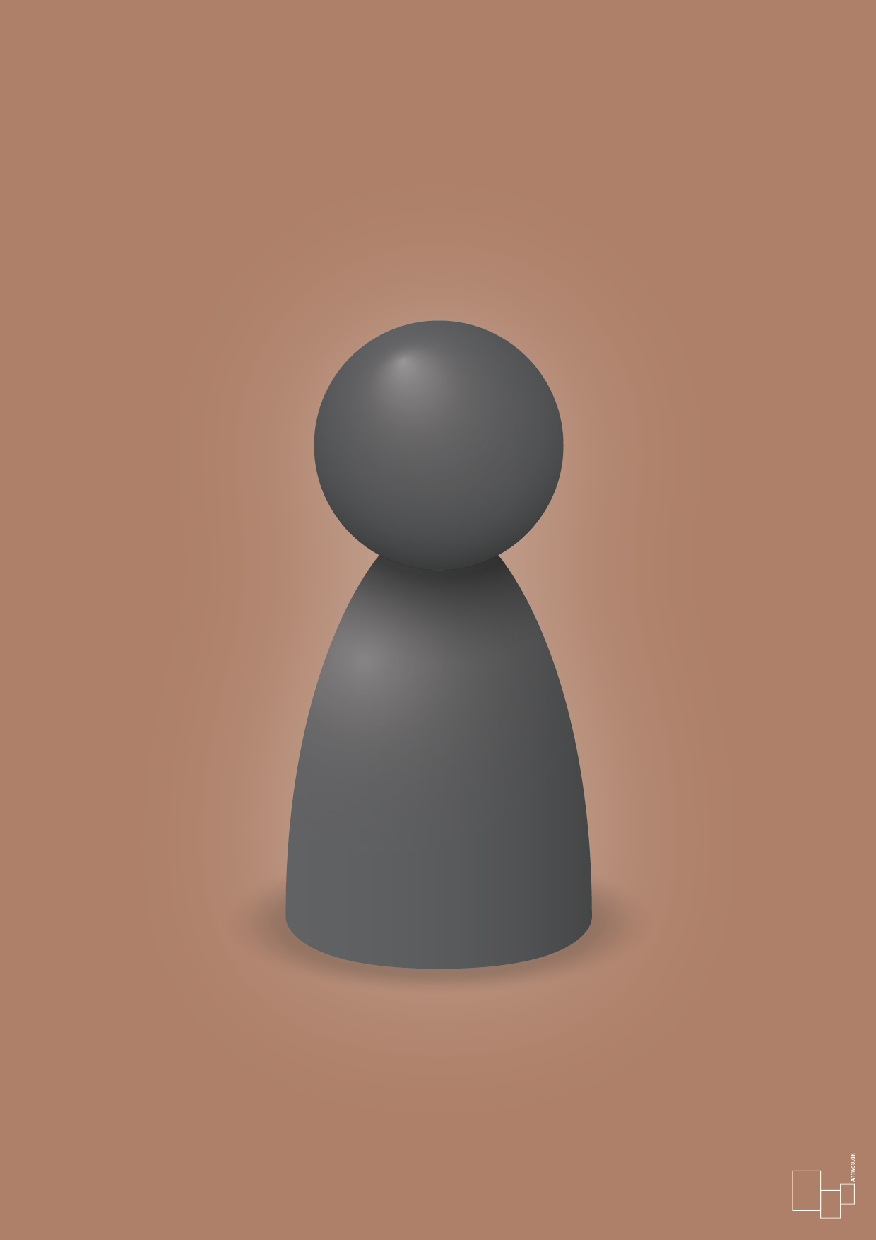 plakat: spillebrik i farven: graphic charcoal - cider spice-Brætspil-A1two3