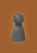 plakat: spillebrik i farven: graphic charcoal - cognac-Brætspil-A1two3