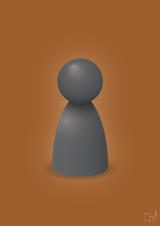 plakat: spillebrik i farven: graphic charcoal - cognac-Brætspil-A1two3