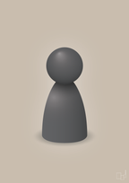 plakat: spillebrik i farven: graphic charcoal - creamy mushroom-Brætspil-A1two3