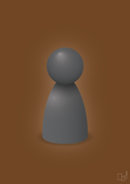 plakat: spillebrik i farven: graphic charcoal - dark brown-Brætspil-A1two3