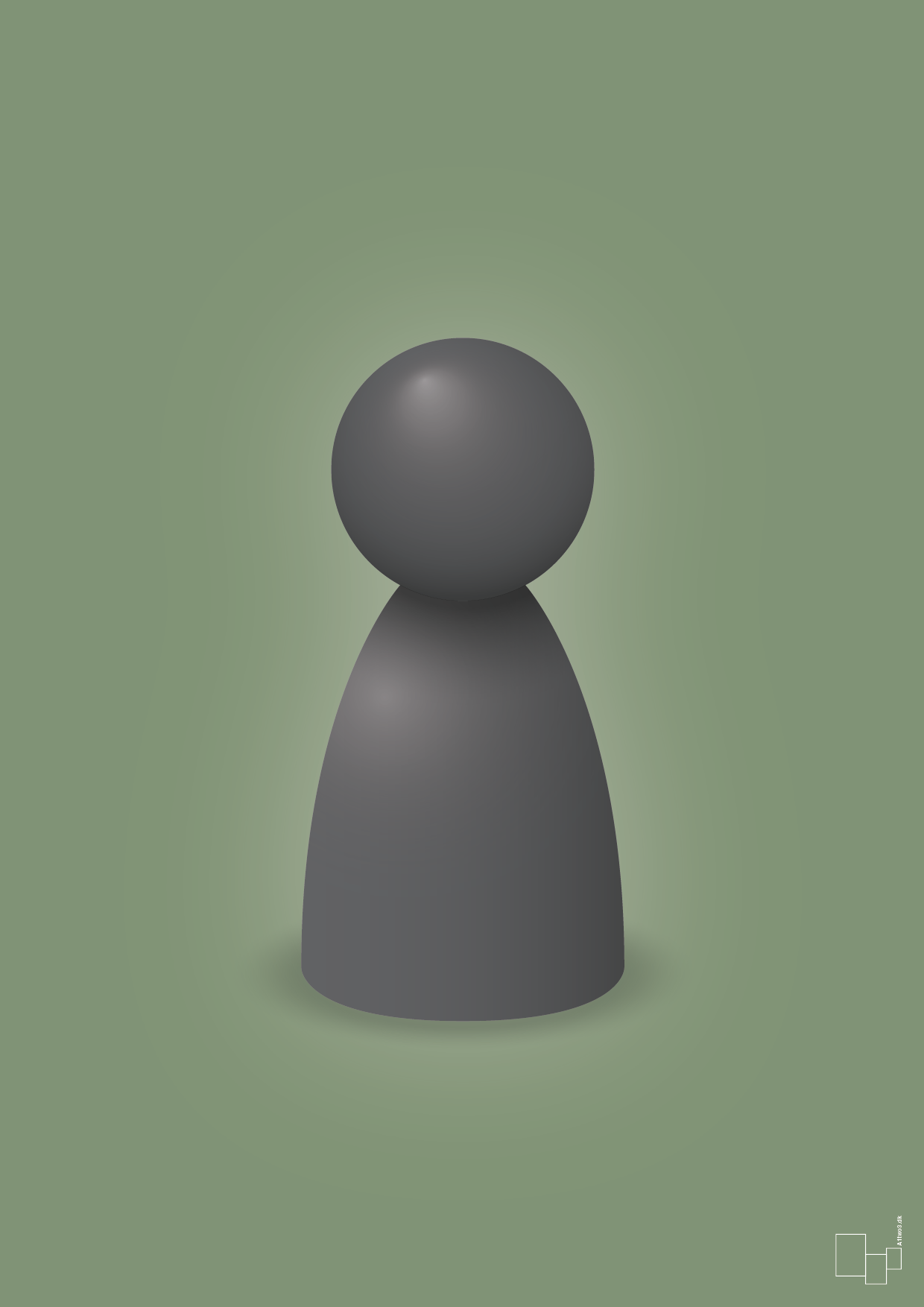 plakat: spillebrik i farven: graphic charcoal - jade-Brætspil-A1two3