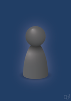 plakat: spillebrik i farven: graphic charcoal - lapis blue-Brætspil-A1two3