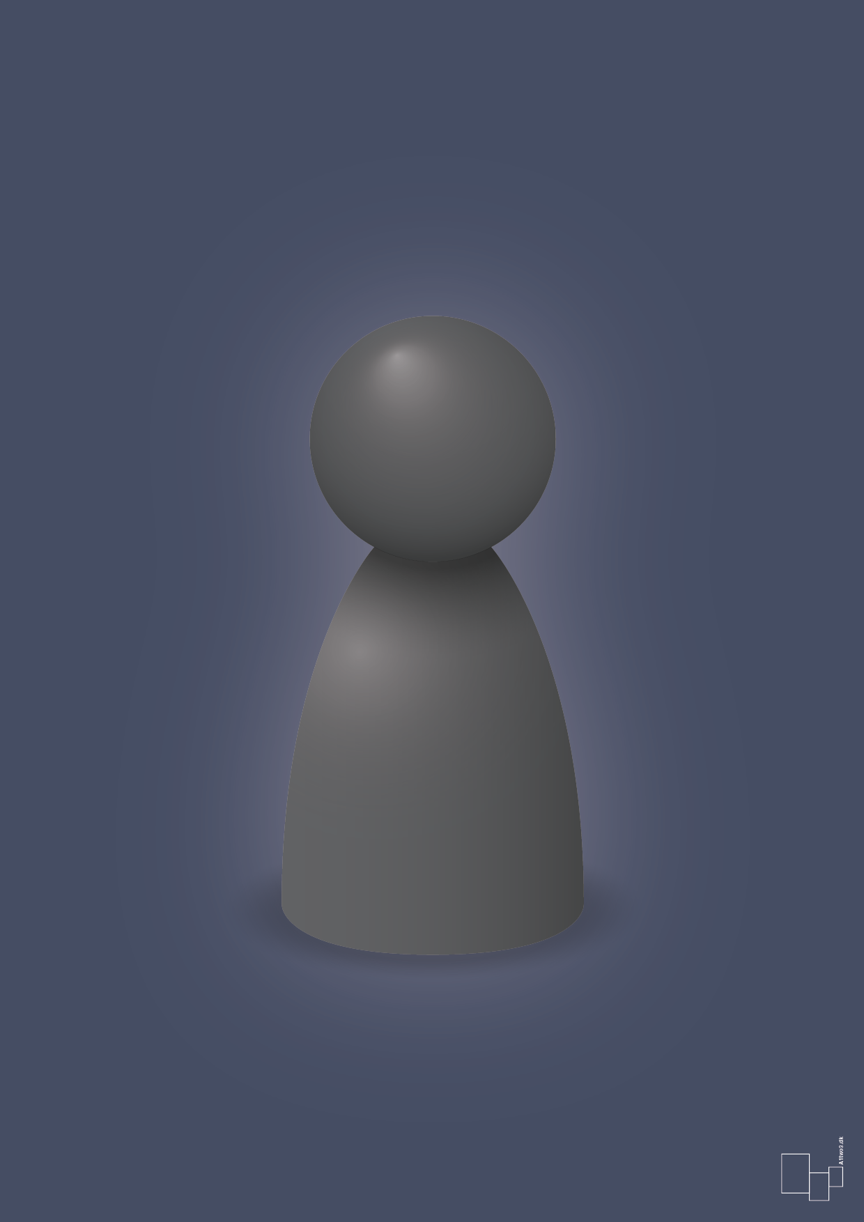 Spillebrik i farven: graphic charcoal - petrol-Brætspil-A1two3