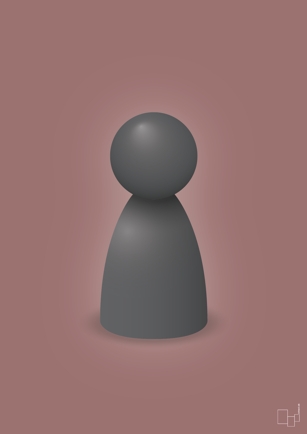 plakat: spillebrik i farven: graphic charcoal - plum-Brætspil-A1two3