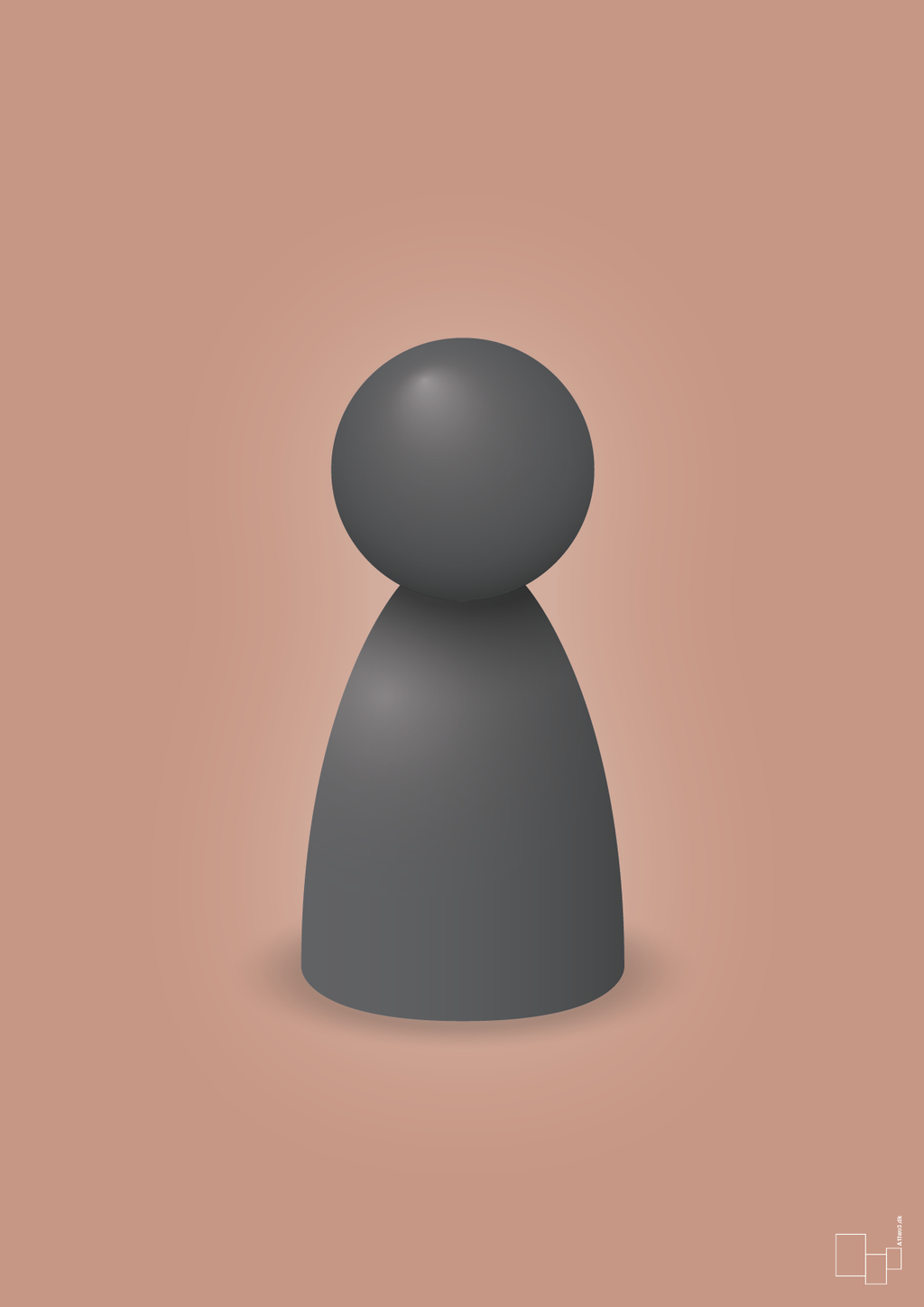 plakat: spillebrik i farven: graphic charcoal - powder-Brætspil-A1two3