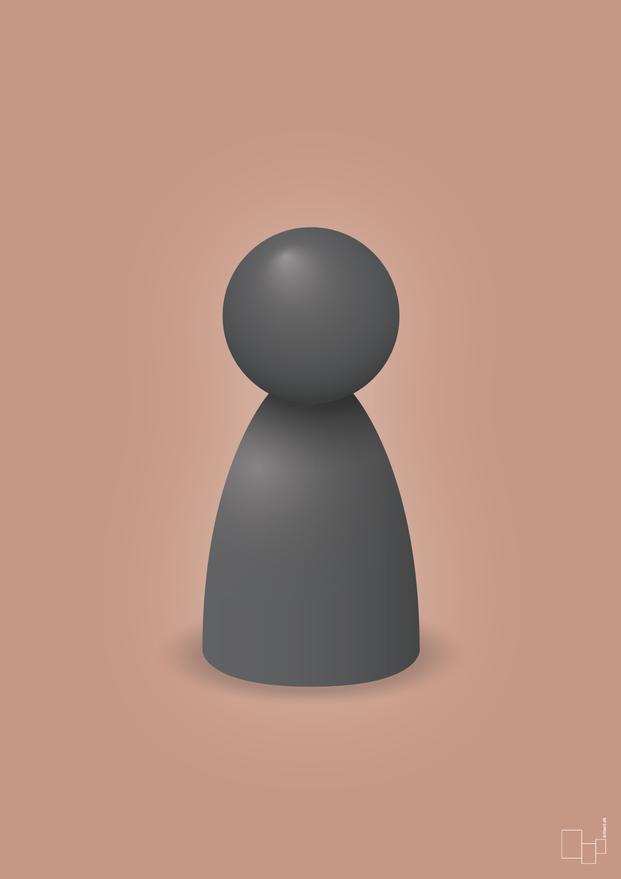 plakat: spillebrik i farven: graphic charcoal - powder-Brætspil-A1two3