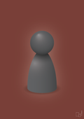 plakat: spillebrik i farven: graphic charcoal - red pepper-Brætspil-A1two3