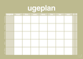 plakat: ugeplan horizontal opgaver - back to nature-Planer-A1two3