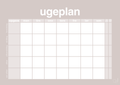 plakat: ugeplan horizontal opgaver - broken beige-Planer-A1two3