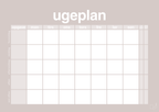 plakat: ugeplan horizontal opgaver - broken beige-Planer-A1two3