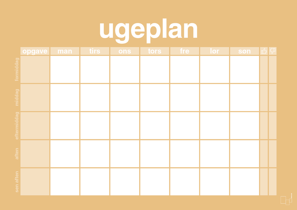 plakat: ugeplan horizontal opgaver - charismatic-Planer-A1two3