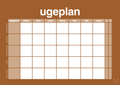 plakat: ugeplan horizontal opgaver - cognac-Planer-A1two3