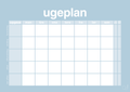 plakat: ugeplan horizontal opgaver - heavenly blue-Planer-A1two3