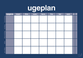 plakat: ugeplan horizontal opgaver - lapis blue-Planer-A1two3
