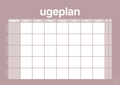 plakat: ugeplan horizontal opgaver - light rose-Planer-A1two3