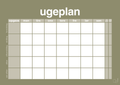 plakat: ugeplan horizontal opgaver - misty forrest-Planer-A1two3