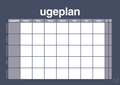 Ugeplan horizontal opgaver - petrol-Planer-A1two3