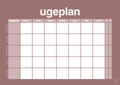 plakat: ugeplan horizontal opgaver - plum-Planer-A1two3
