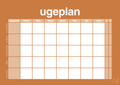 plakat: ugeplan horizontal opgaver - rumba orange-Planer-A1two3