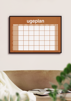 plakat: ugeplan horizontal opgaver - battleship gray-Planer-A1two3