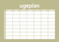 plakat: ugeplan horizontal timer enkel - back to nature-Planer-A1two3