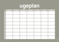 plakat: ugeplan horizontal timer enkel - battleship gray-Planer-A1two3