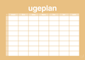 plakat: ugeplan horizontal timer enkel - charismatic-Planer-A1two3