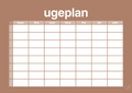 plakat: ugeplan horizontal timer enkel - cider spice-Planer-A1two3
